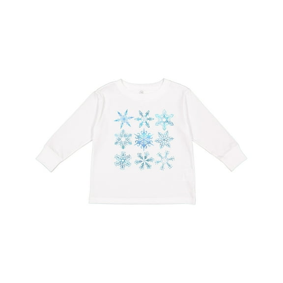 Inktastic Winter Snowflakes Boys or Girls Long Sleeve Toddler T-Shirt
