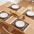thumbnail image 2 of Unique Bargains 4pcs Cotton and Linen Washable Table Mats Coffee 17.7"x13.8", 2 of 6