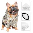 thumbnail image 3 of Fotbe Cartoon Chickens Print Small Dog Sweater Hoodies Pet Grey Hooded Soft Fleece Sweatshirts with Pocket Fall Winter Puppy Cat Sweaters Warm Clothes-X-Small, 3 of 7