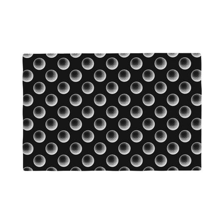 

Table Placemats Set of 6 - Golf Balls 12x18 In Faux Linen Double Heat Resistant Place Mats Cloth Indoor/Outdoor Placemats Washable Table Mats for Dining Kitchen Party