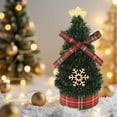 thumbnail image 6 of Mini Christmas Tree, 5 Inch Artificial Snow Covered Desktop Decor with Red Berries for Holiday Tabletop Centerpiece, Gift, Home, Party, 6 of 6