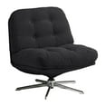 thumbnail image 1 of Silla de oficina Silla de trabajo para computadora Silla giratoria de pana con ruedas de 360 grados Silla para juegos para apartamento Muebles de sala Negro, 1 of 8
