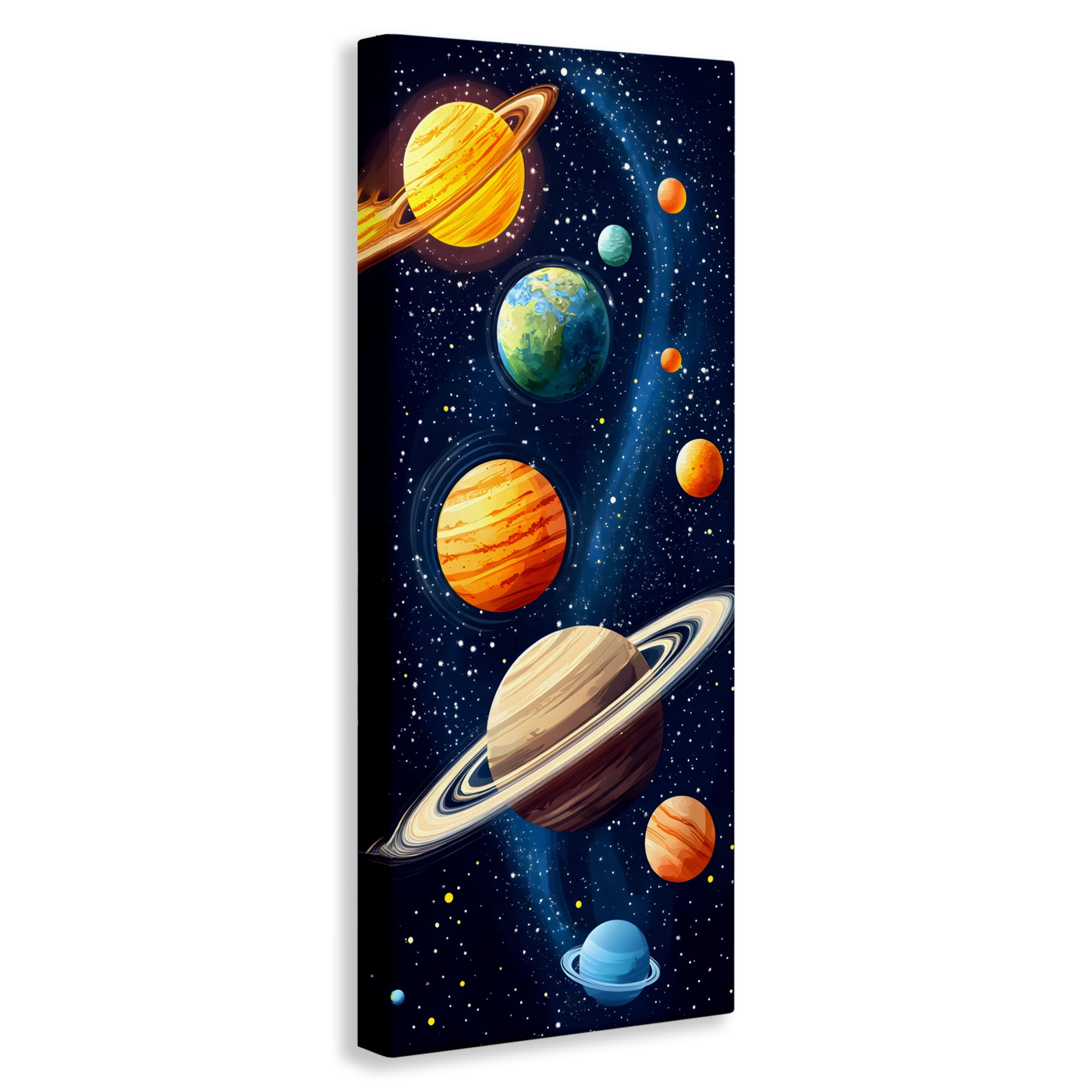 Stupell Industries Galaxy Swirl Planetary Orbit Canvas Wall Art, design by Creative Studio