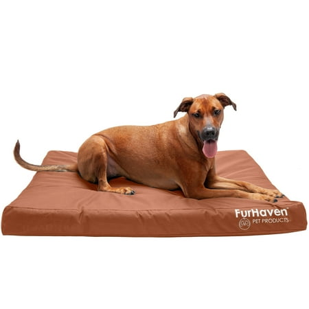 UPC: 0842229120226 | FurHaven Pet Products Furhaven Logo Indoor/Outdoor Deluxe Orthopedic Pet Bed for Dogs & Cats – Chestnut  Jumbo