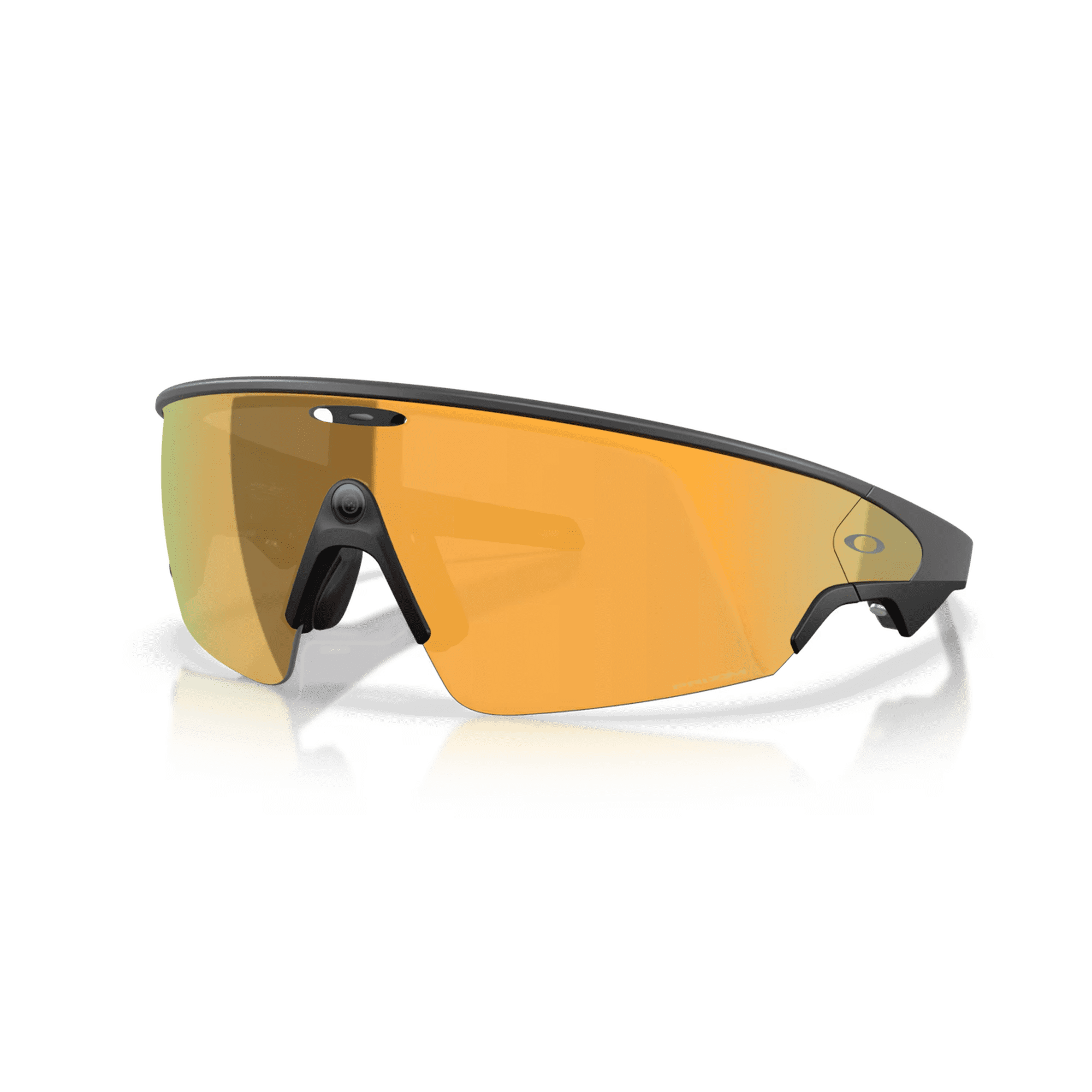 Oakley Meta Vanguard Smart Glasses, AI Meta Glasses with Photo, Video, and Audio, Size 52, Black/Prizm 24K