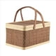 thumbnail image 1 of Nueva Cesta de Bambú, Cesta Tejida Natural, Cesta de Picnic de Bambú con Tapa, Cesta de Almacenamiento de Pan para Aperitivos de Mano, 1 of 10