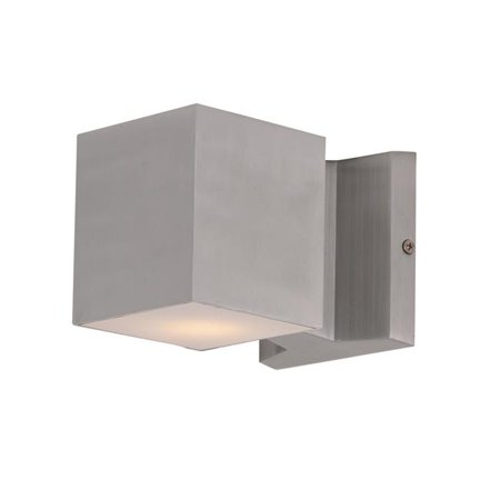 

4 x 4 in. Lightray LED 2-Light Wall Sconce Brushed Aluminum