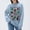 #16Light Blue, variant on Byworldtasic Christmas Sweatshirts for Women Casual Long Sleeve Round-Neck Top Knit Pullover Sweater