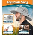 thumbnail image 4 of GearTOP Wide Brim Sun Hat for Men and Women - Mens Bucket Hats with UV Protection for Hiking. Sun Hat Women UPF 50+ (Light Grey, 7-7 1/2), 4 of 10