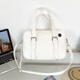 thumbnail image 2 of stanreset Japanese PU Shoulder Bag For Students Leather Handbag With Large Capacity Large Capacity white, 2 of 6