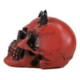 thumbnail image 4 of Inferno Horned Bloody Crimson Demon Hell Fire Vampire Pit Lord Skull Figurine, 4 of 9