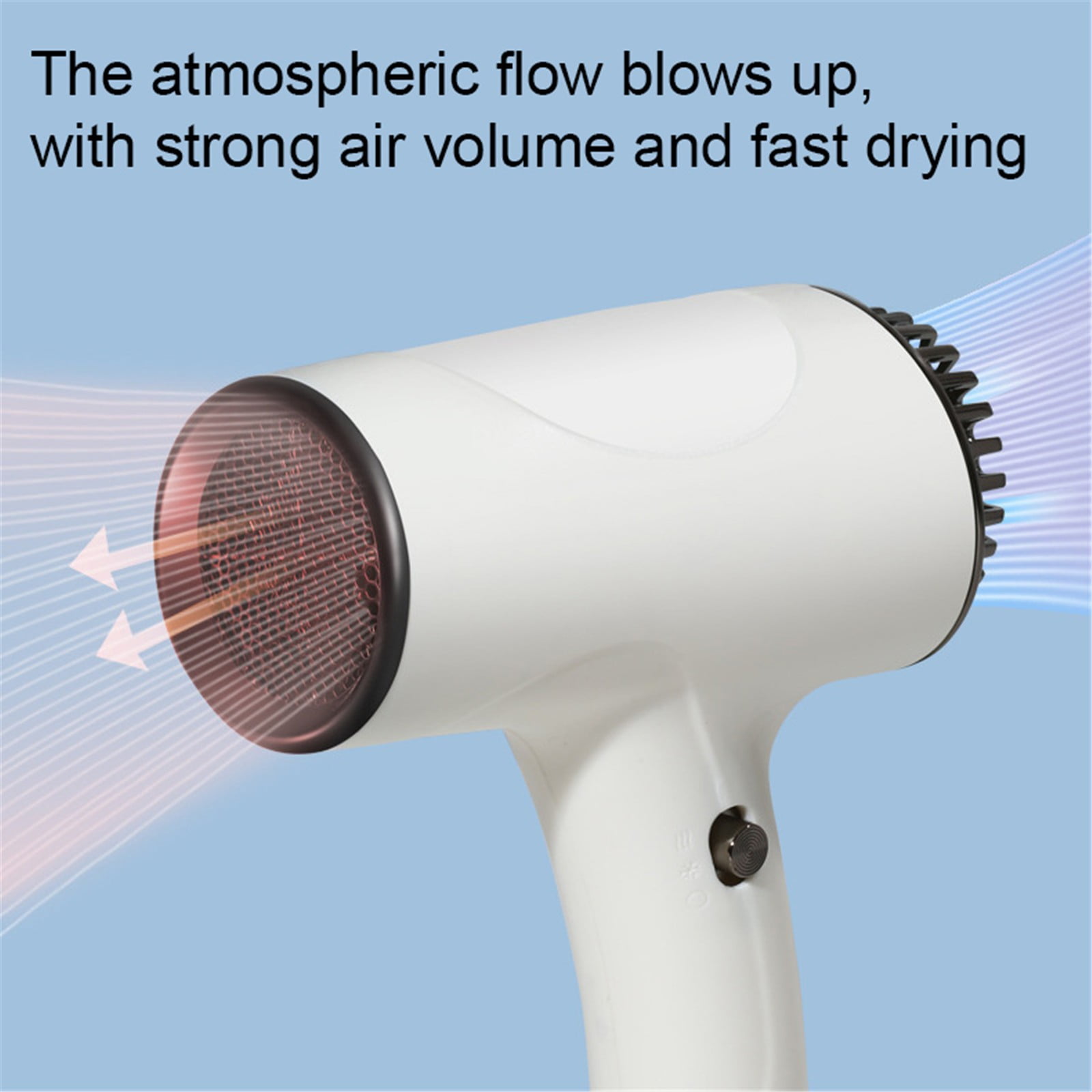 MOQIN Wireless Charging Portable Hair Dryer 500W ,Portable Lightweight Fast Drying Negative Ion Hairdryer Blowdryer For Normal & Curly Hair Portable Cordless Heater Outdoor Home & Travel