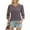 Gray, variant on Stunning Women's Three-Quarter Button Down Sleeve Blouse Crewneck Design Basic Business Top - Ultimate Comfort & Style