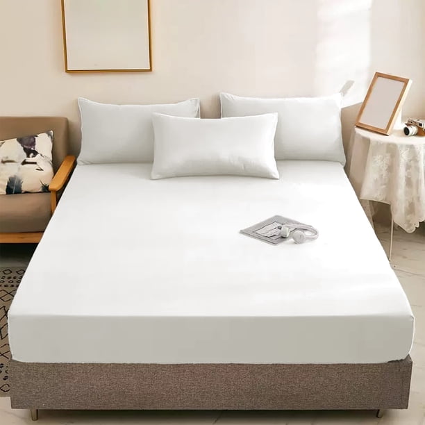 Falda de cama de algodón lavado con diseño antideslizante, 200 x 150 cm, cubrecama individual, poliéster multicolor, 1 pieza