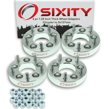 Sixity Auto 4 pc 5x114.3mm to 5x127mm Wheel Spacers Adapters 1.25" compatible with Chrysler 200 300M