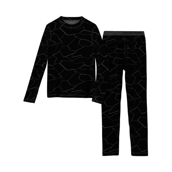 Athletic Works Boys Performance Thermal Base Layer 2PC Set, Sizes XS-XXL