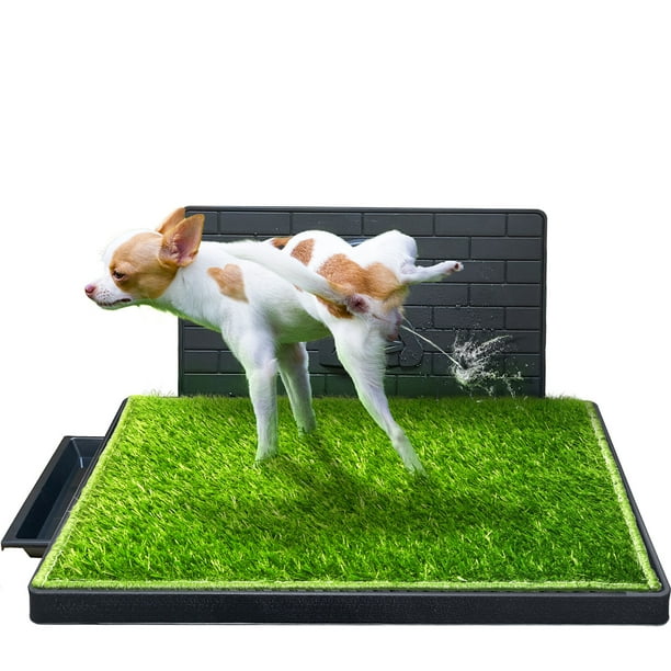 Hompet 30''x20'' Dog Potty with Tray Large, Puppy Turf Grass Pad