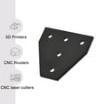 thumbnail image 4 of Uxcell Corner Bracket Plate T Shape Joint Kits, Aluminum Profile with T Nuts and Hex Socket Screws for Frame Structure 60x60mm, 4 of 6