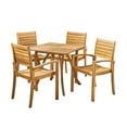 thumbnail image 7 of York Outdoor 5 Piece Acacia Wood Square Dining Set, Teak, 7 of 7