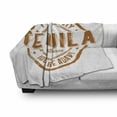 thumbnail image 3 of Tequila Soft Flannel Fleece Blanket, Retro Grunge Rubber Stamp Like Monochromatic Design Mexican Traditional Drink, Cozy Plush for Indoor and Outdoor Use, 50" x 70", Ginger and White, by Ambesonne, 3 of 6