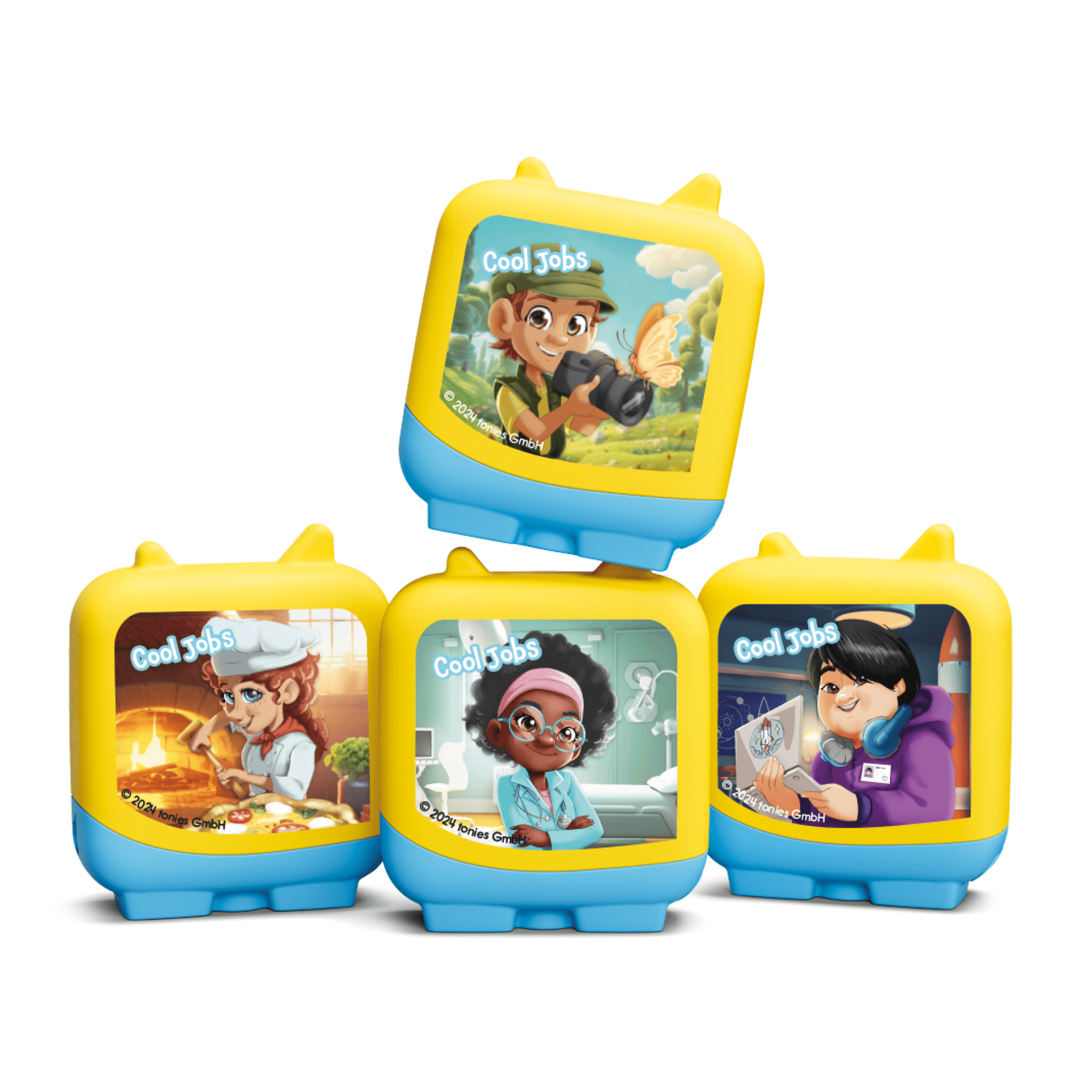 tonies Cool Jobs Clever Set, 4 Pack, Age Group 5+