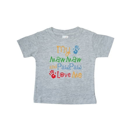 

Inktastic Mawmaw and Pawpaw Love Me Gift Baby Boy or Baby Girl T-Shirt