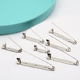 thumbnail image 3 of 100Pcs Practical Alloy Brooch Bar Backs Safety Pins with Holes for Jewellery Findings, 3 of 7