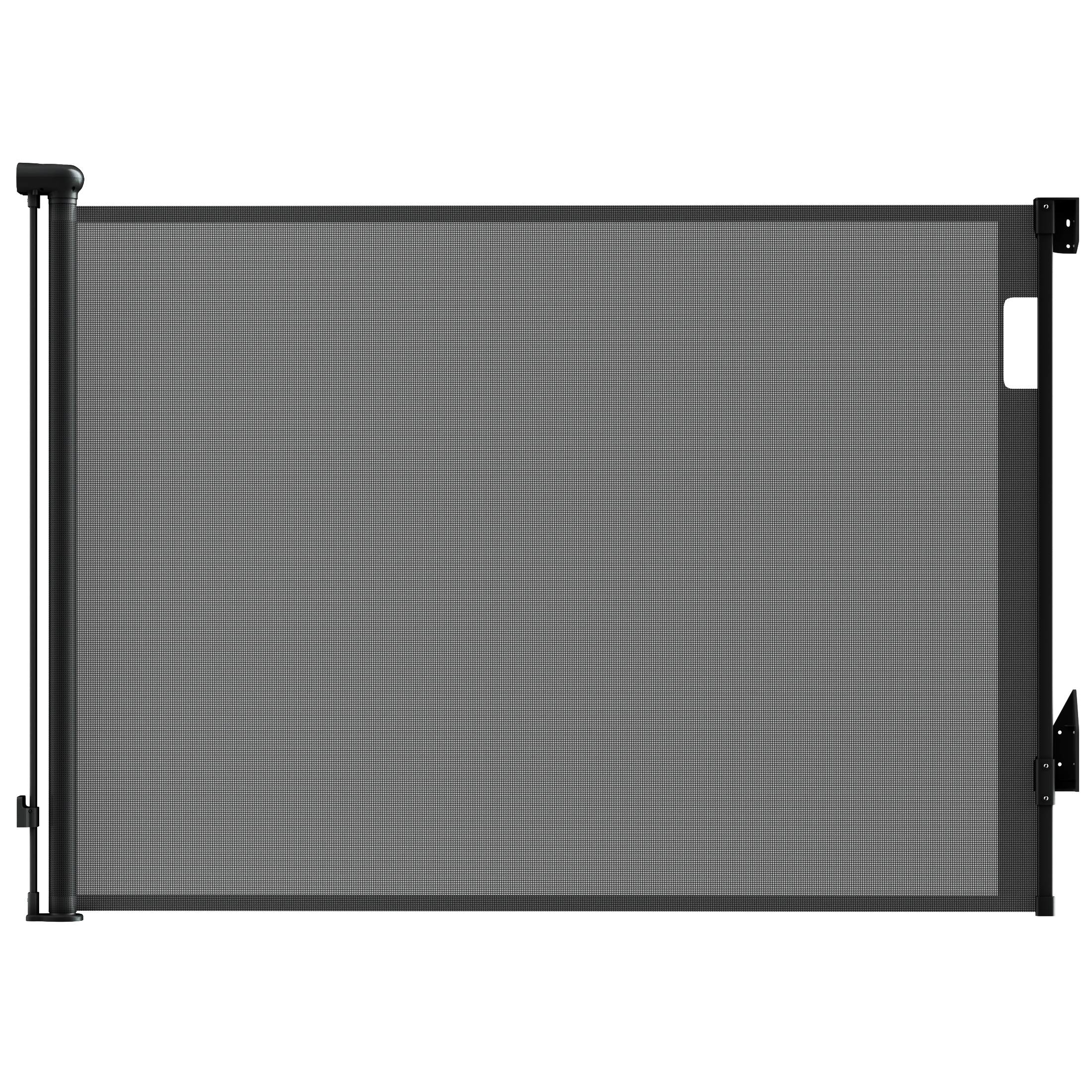 Vomeast Retractable Gates,Extends up to 55in Wide Baby Safety Gates Dog Gate for Doorways Stairs Hallways(Black)