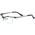thumbnail image 3 of FONEX Pure Titanium Glasses Frame Men Semi Rimless Square Eyeglasses Eyewear ( 85763 Black ), 3 of 9