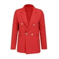 thumbnail image 4 of IMENGL Manteau de Travail Décontracté à Manches Longues avec Poche et Revers, Rouge 2TG, Taille M-3TG, 4 of 9