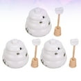 thumbnail image 3 of Shisuyan 3PCS Ceramic Honey Pot Jar Set with Dipper and Lid for Home Kitchen Gift, 3 of 8