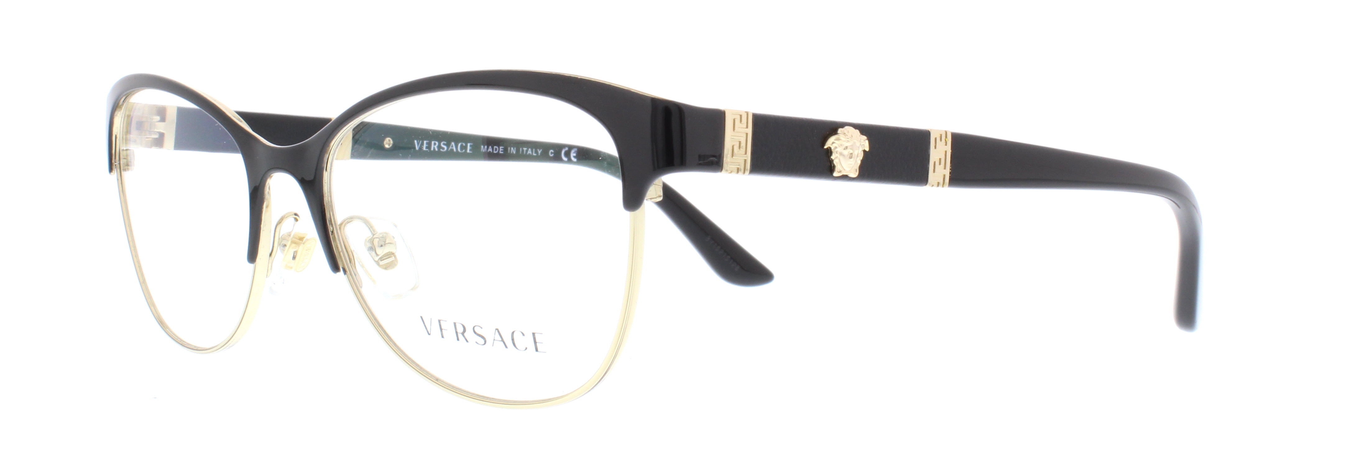 versace glasses black and gold online -