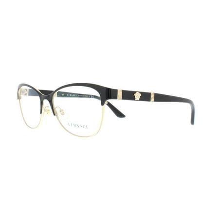 VERSACE Eyeglasses VE1233Q 1366 Black/Pale Gold 53MM