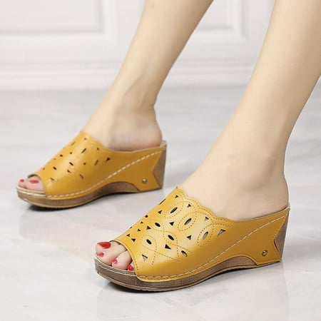 

Fanxing Fashion Deals Under 15 Girls Sandals Crystal Jeweled Flip-Flops Sandals Dressy 2023 Casual Summer Glitter Slingbacks Sandal Shoes Yellow 6.5