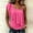 Hot Pink, variant on Women's Solid Color One Shoulder T-Shirt, Loose Sleeveless Tank Top, Casual Fit