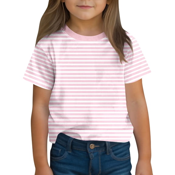 snilers Boys Casual Striped Shirts Kids Short Sleeve Crewneck T-Shirts Basic Tees Color Block Soft Cotton Summer Tops 3-14 Years