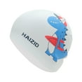 thumbnail image 6 of Unique Bargains 1 Pc Silicone Cartoon Dinosaur Swim Cap White, 6 of 6