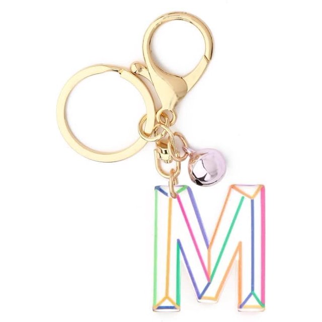 Letter Keychain,26 Letters A-Z Decorative Letter Keychain,Name Keychain for Women Girls Men Teenager Gift