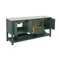 thumbnail image 3 of Lakeshore 72" Double Bathroom Vanity with Sage Green Cabinet and Carrara Marble Top, 3 of 7