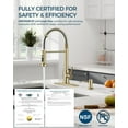 thumbnail image 3 of Kitchen Faucet with Soap Dispenser,  Stainless  Single Handle Modern Spring Commercial Sink Faucet with Pull Down Sprayer for Laundry & Utility Room RV Camp Bar Farmhouse, 3 of 7