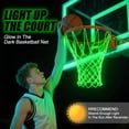 thumbnail image 2 of Red de baloncesto Glow in Dark, 2 unidades, nailon, 21 pulgadas, antilátigo, 2 of 8