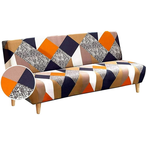Clic Clac Stretch Sofa Cover Armless Sofa Cover Elastic Sofa Bed Cover Printing Cover for Perfect Protection for Sofa 180-210cm 1 Piece (X)