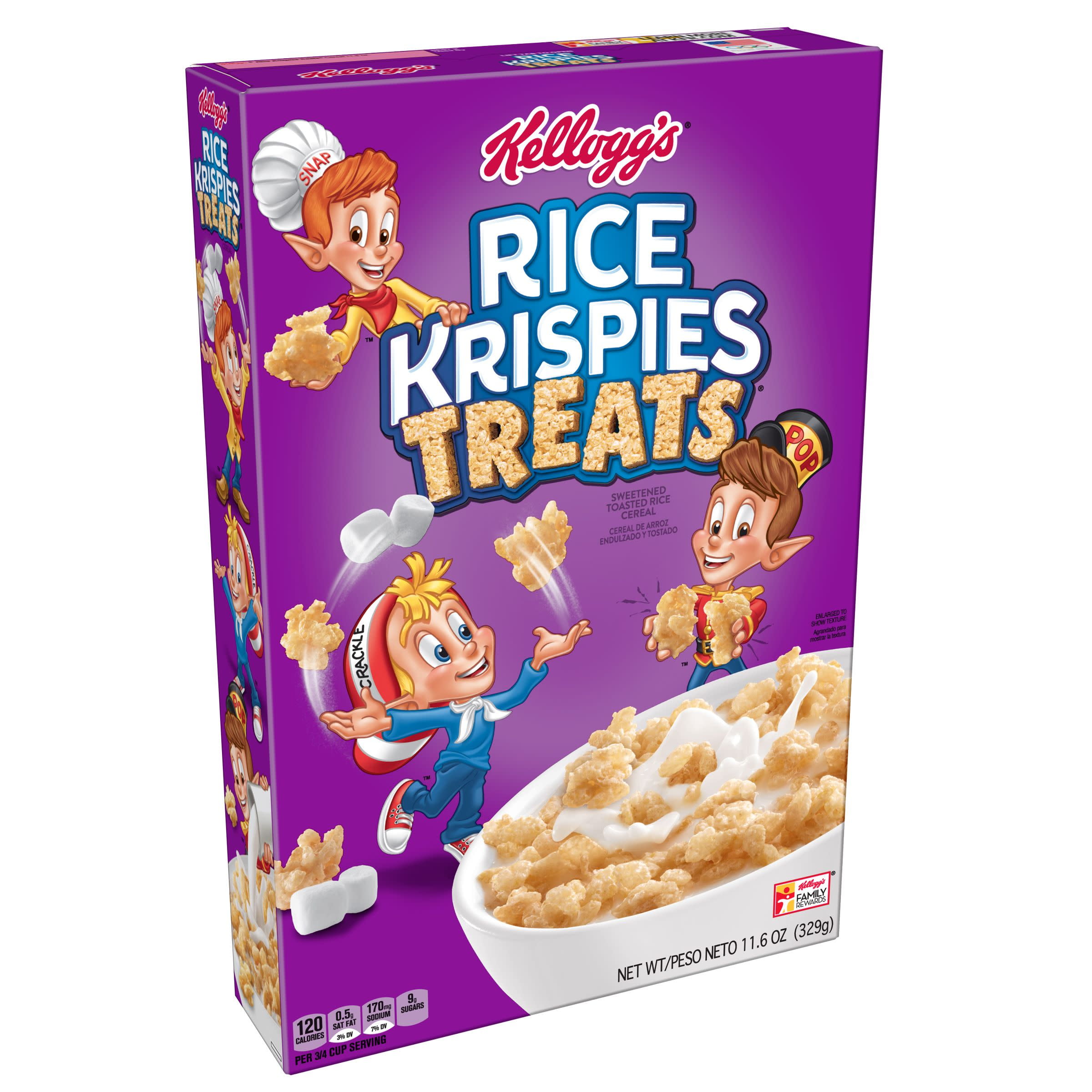 Kellogg's Rice Krispies Treats, Breakfast Cereal, Original, 11.6 Oz ...
