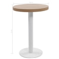 thumbnail image 4 of vidaXL Table de Bistrot Brun Clair 60 cm MDF, 4 of 4