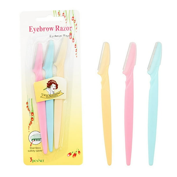 Juego de Recortadores de cejas ANGGREK Plástico profesional Removedor 3 Piezas acero Inoxidable