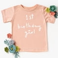 thumbnail image 3 of Girls 1st Birthday Shirt Heart Birthday Girl Shirt for Baby Girls One Year Old Retro Birthday Black on Pink Shirt 18 Months, 3 of 5