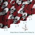 thumbnail image 6 of Red Skull Rose Pattern Shower Curtain 72"x72" ,Bathroom Decorative Shower Curtains Set with 12 Hooks,Modern Waterproof Washable Shower Curtain, 6 of 6