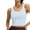 Blue, variant on Women's Crop Tank Top with Built in Bra Summer Soft Light Support Sleeveless Basic Tops