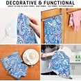 thumbnail image 6 of GZHJMY 6 Pack Paisley Nation Blue Kitchen Towels, Soft Highly Absorbent Dish Towels Reusable Tea Towels Set, 28"x 18", 6 of 6