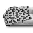thumbnail image 3 of Fish Soft Flannel Fleece Throw Blanket, Ornamental Fishes Marine Scandinavian Childish Baby Playroom Kids Caricature, Cozy Plush for Indoor and Outdoor Use, 50" x 60", White and Black, by Ambesonne, 3 of 6